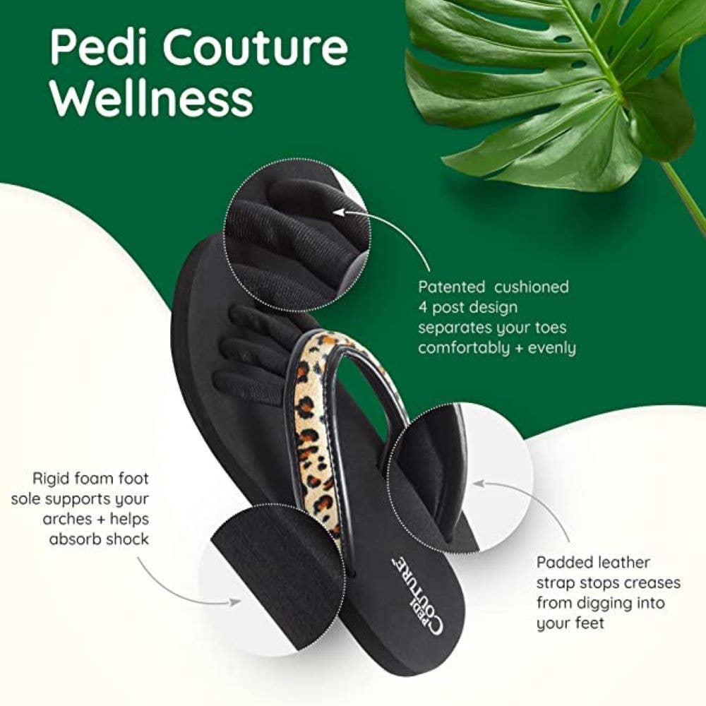 Leopard  Women's Yoga Toe Separator Sandals
