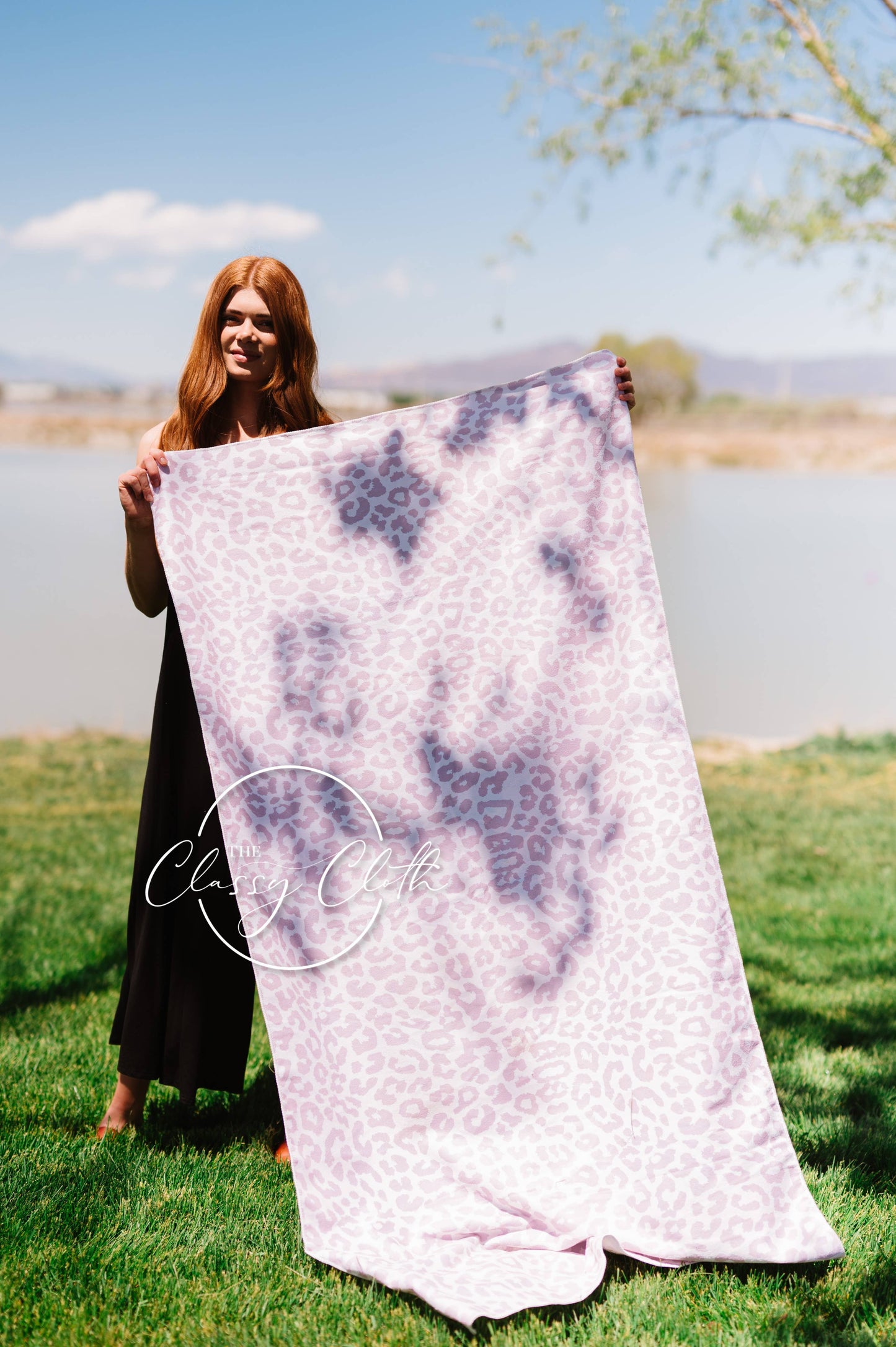 Beach Towel - Mauve Leopard RTS