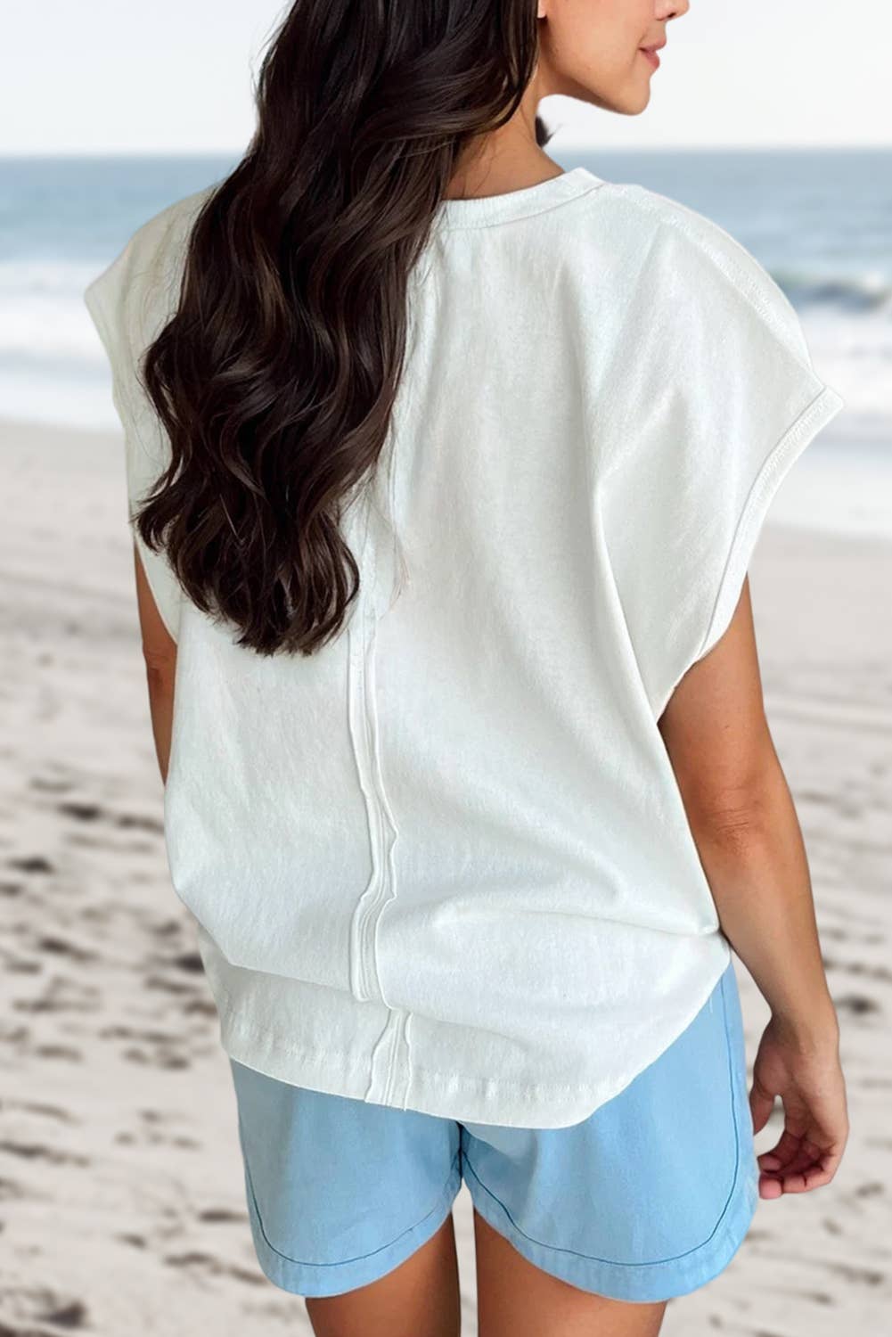 USA Letter Print Faux Lace Shift Top | S-XL